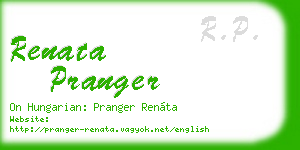 renata pranger business card
